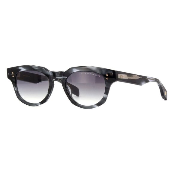 New DITA Radihacker Black Round DTS 726 03 Sunglasses Women - Picture 1 of 4